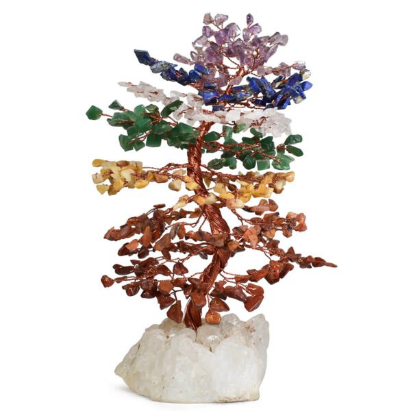 7 Gemstone Wire Bonsai Tree