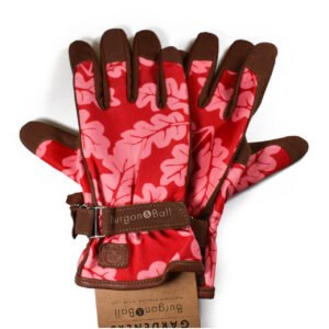 Red gardening gloves