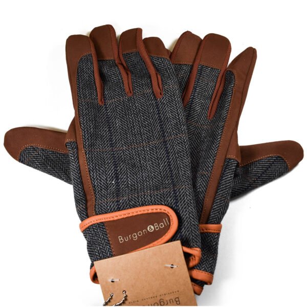 Tweed gardening gloves