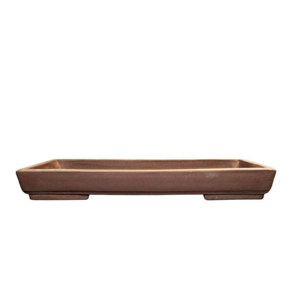 unglazed shallow bonsai planter