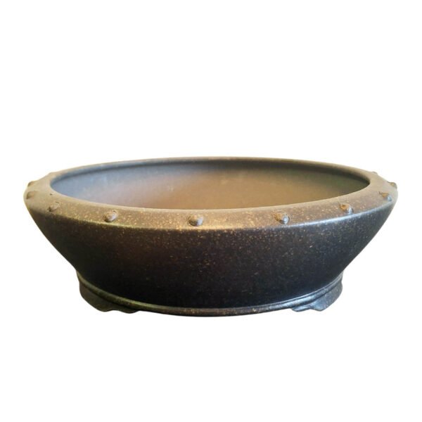 Iron oxide bonsai pot